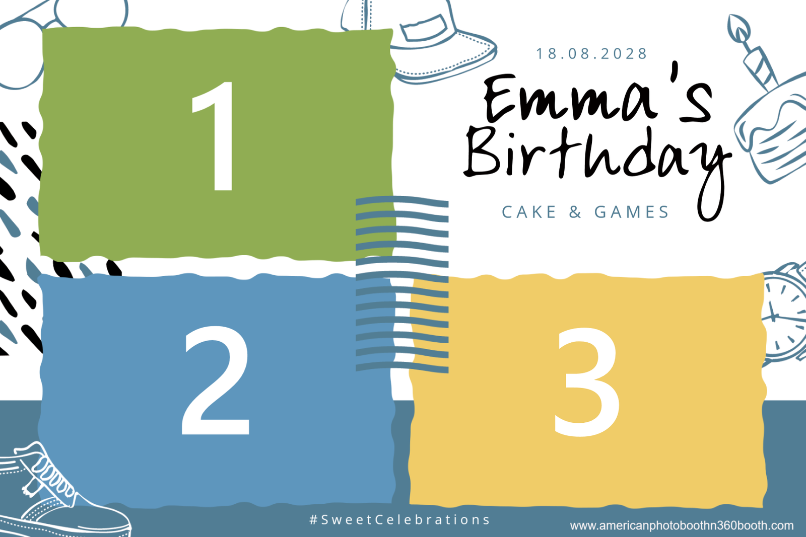 Birthday 1 4x6 photo print template