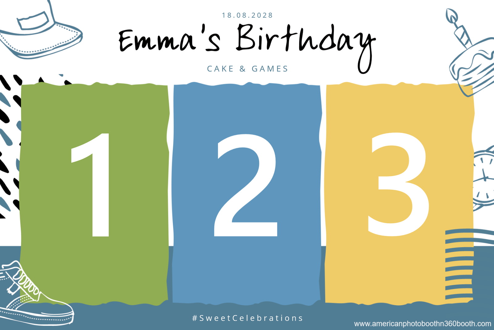 Birthday 3 4x6 photo print template