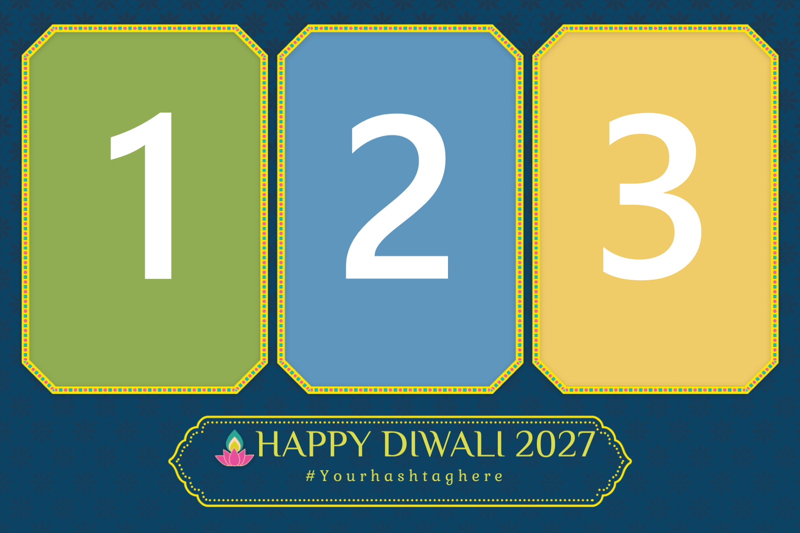 Diwali 2 4x6 photo print template