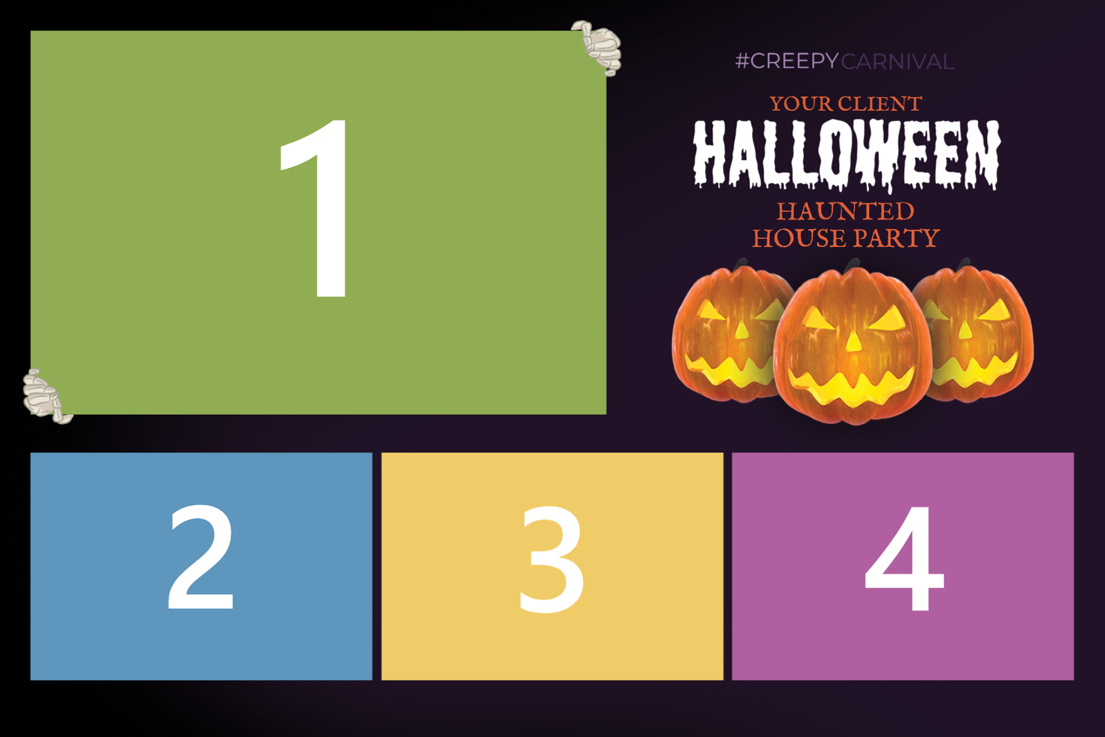 Halloween 3 4x6 photo print template