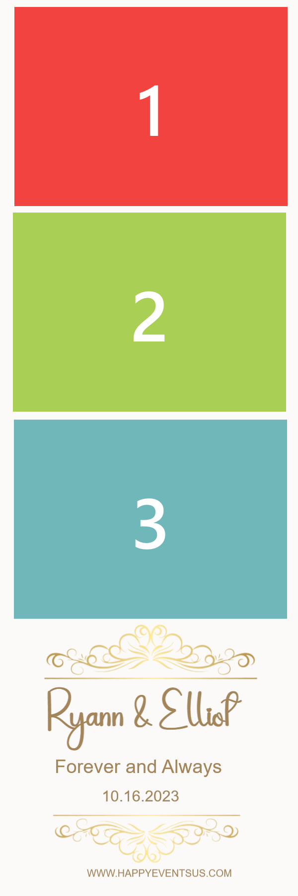 Wedding 4 photo strip template