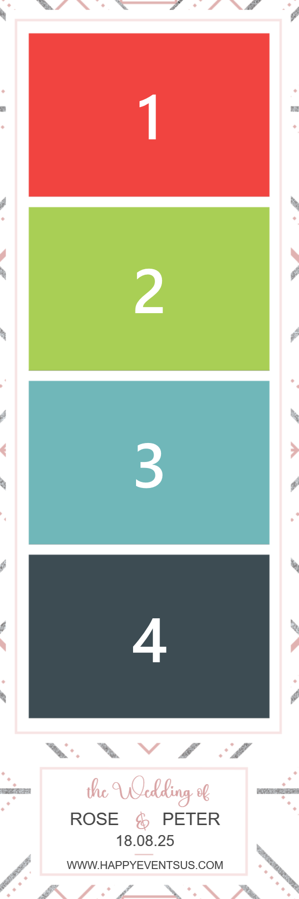 Wedding 7 photo strip template