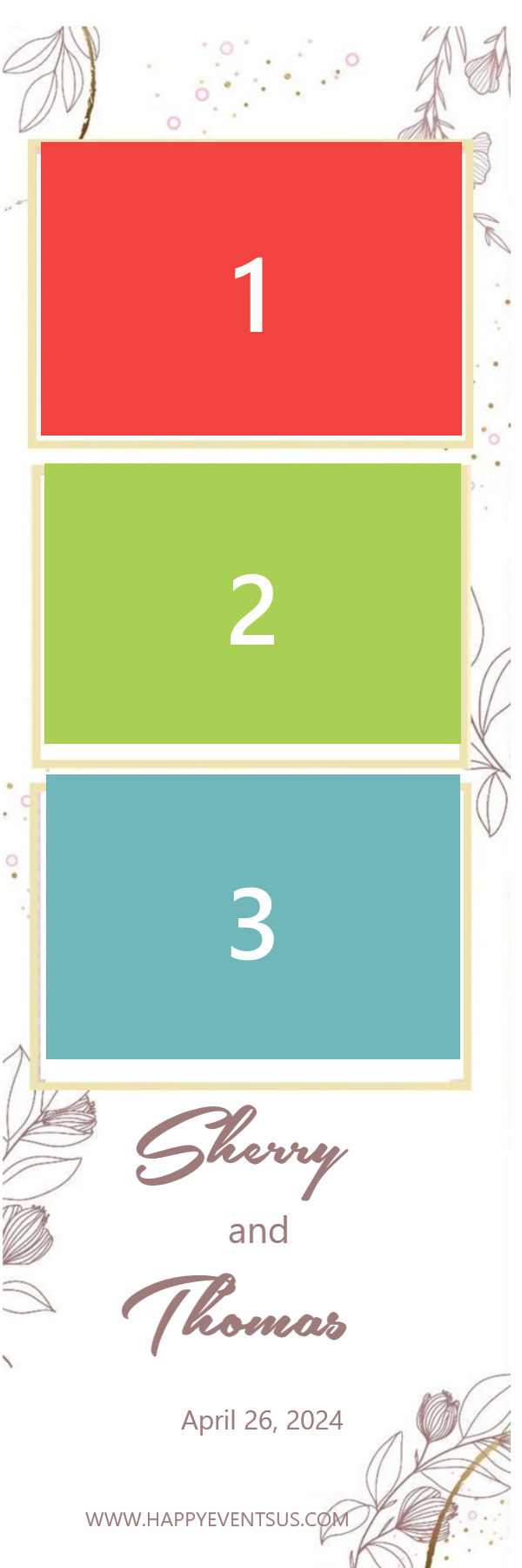 Wedding 14 photo strip template