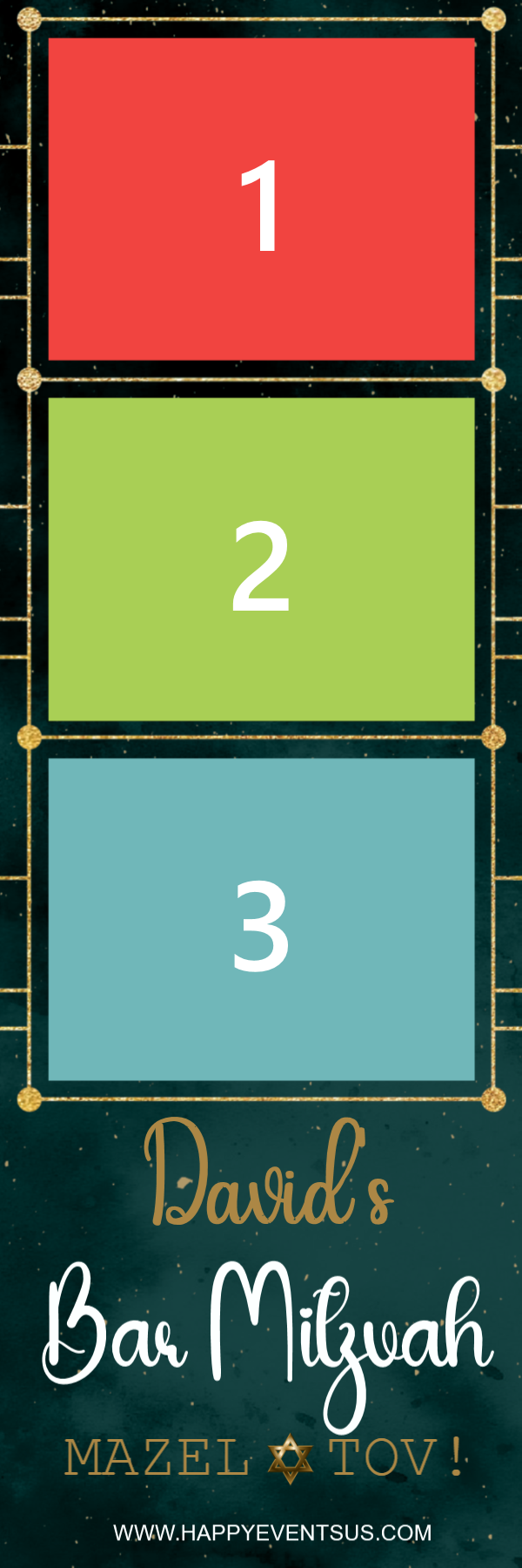 Bar Mitzvah photo strip template