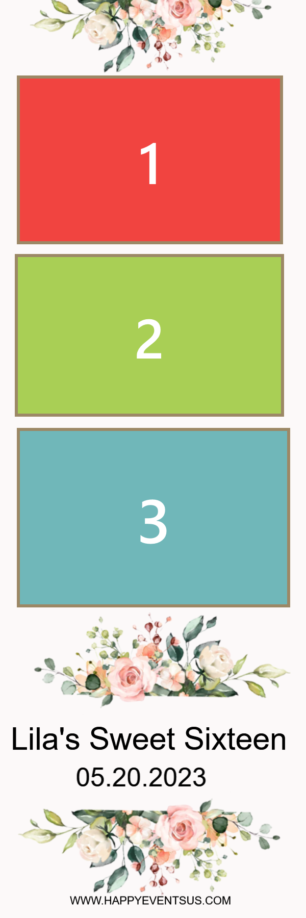 Sweet-16 1 photo strip template