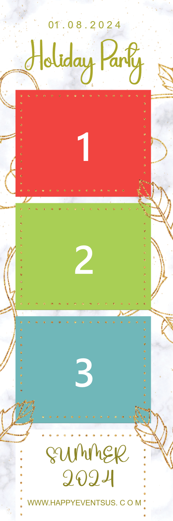 Holiday Party photo strip template