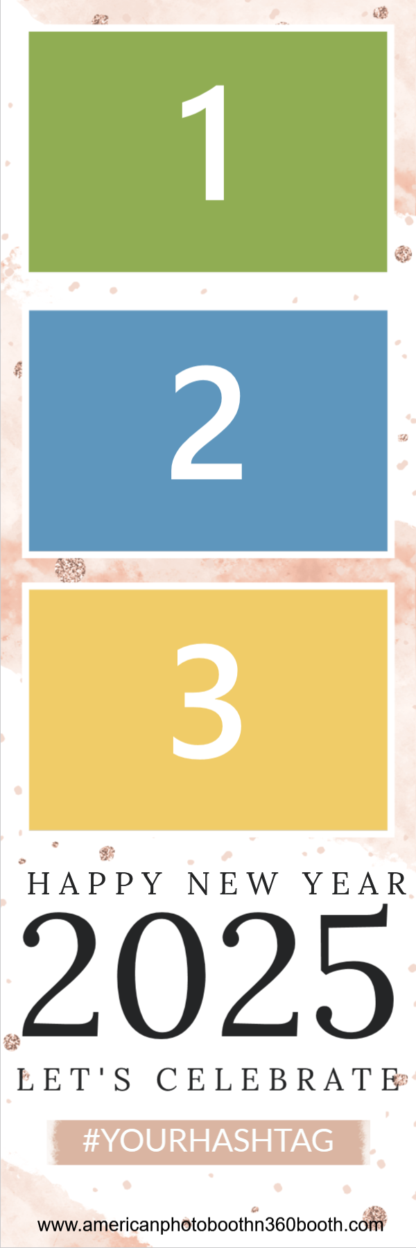 New Year Eve 3 photo strip template