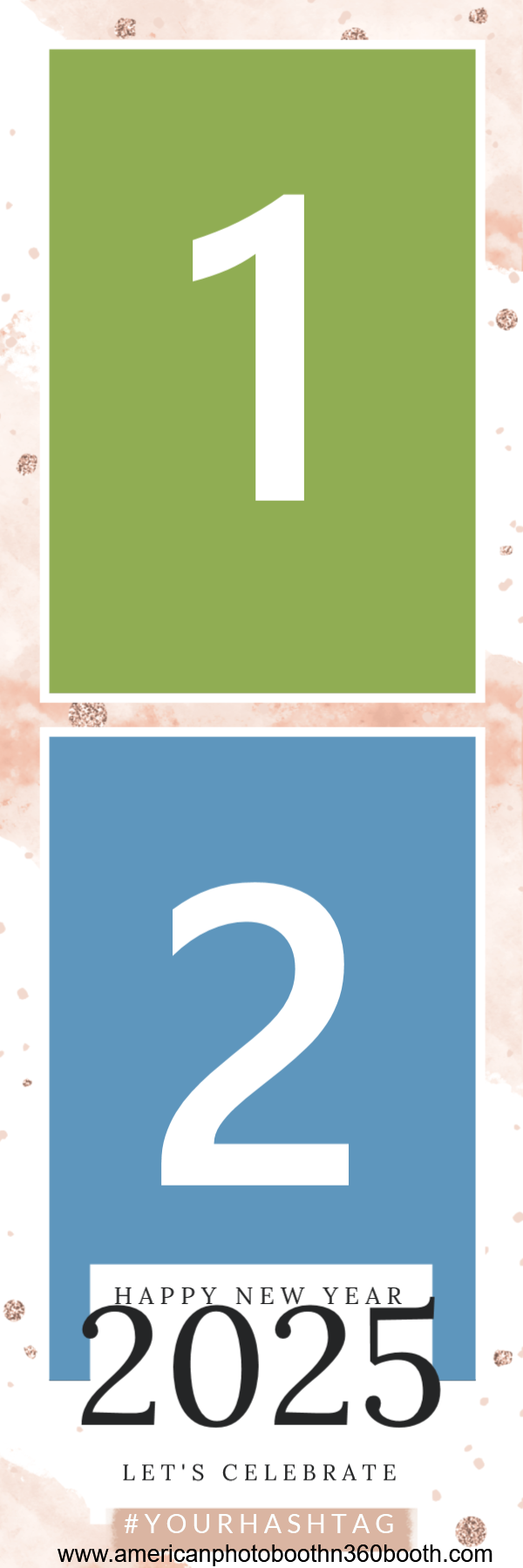 New Year Eve 4 photo strip template