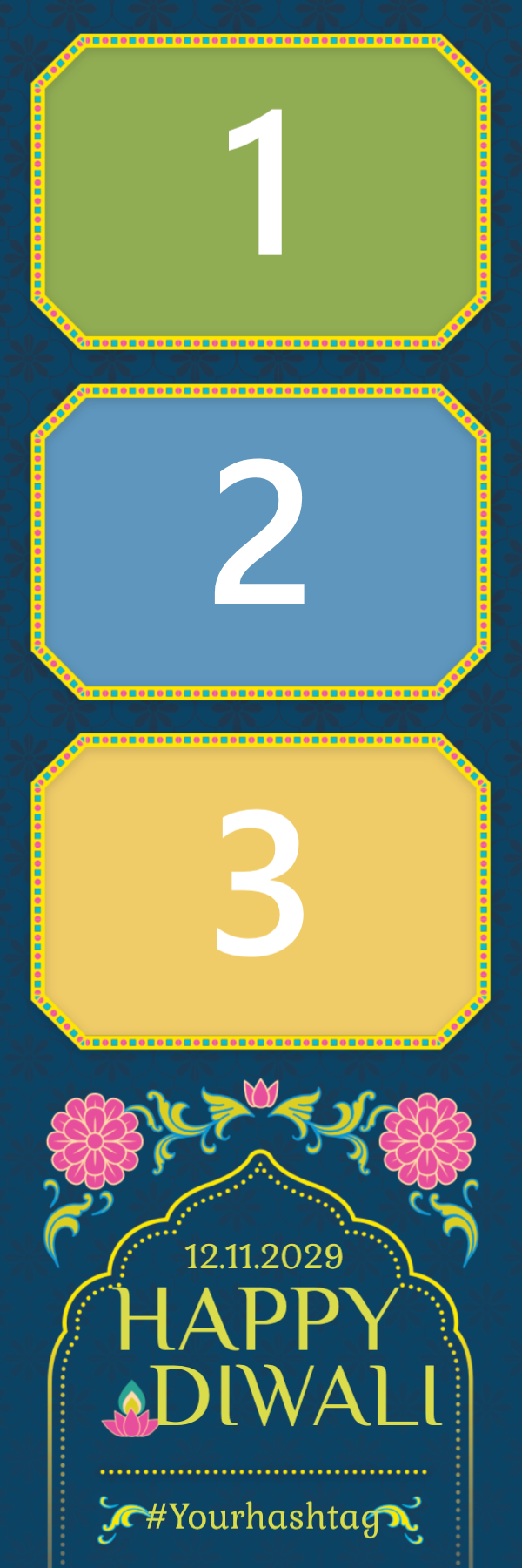 Diwali 2 photo strip template